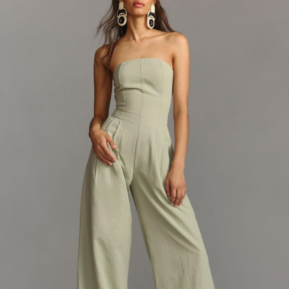 Anthropologie Mon Renn Evoke Strapless Jumpsuit